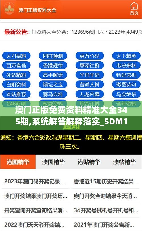 澳门正版资料免费精准解析与落实精选解释